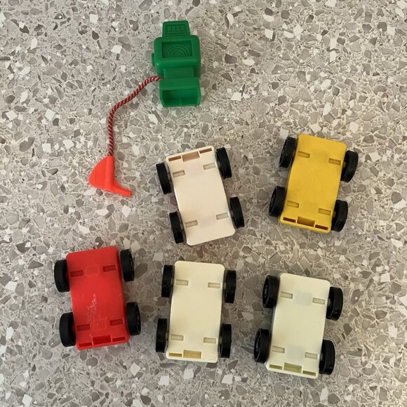 1970s Fisher Price Little People Cars Single Seat Hole & Gas Pump Lot of 6 Multi - Picture 5 of 6